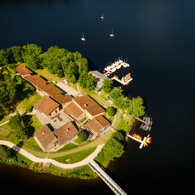 Vue Aerienne Centre Dhebergement De Chabannes Lac De Saint Pardoux