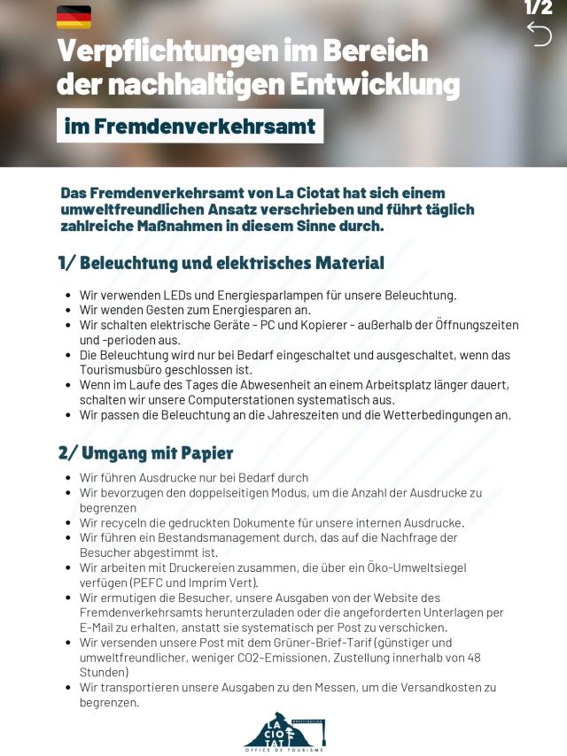 Verpflichtungen Im Bereich Der Nachhaltigen Entwicklung