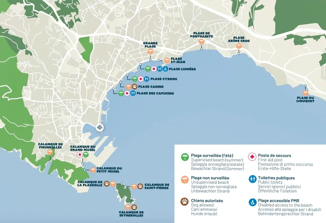 Carte Plages