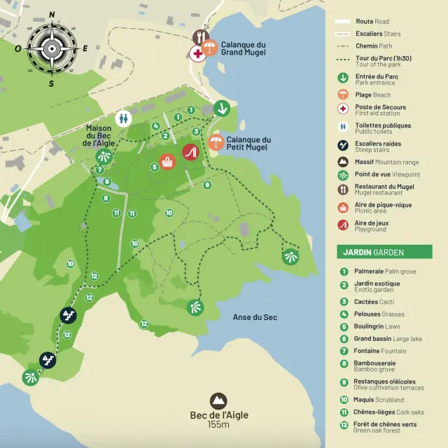 Lageplan des Parc du Mugel