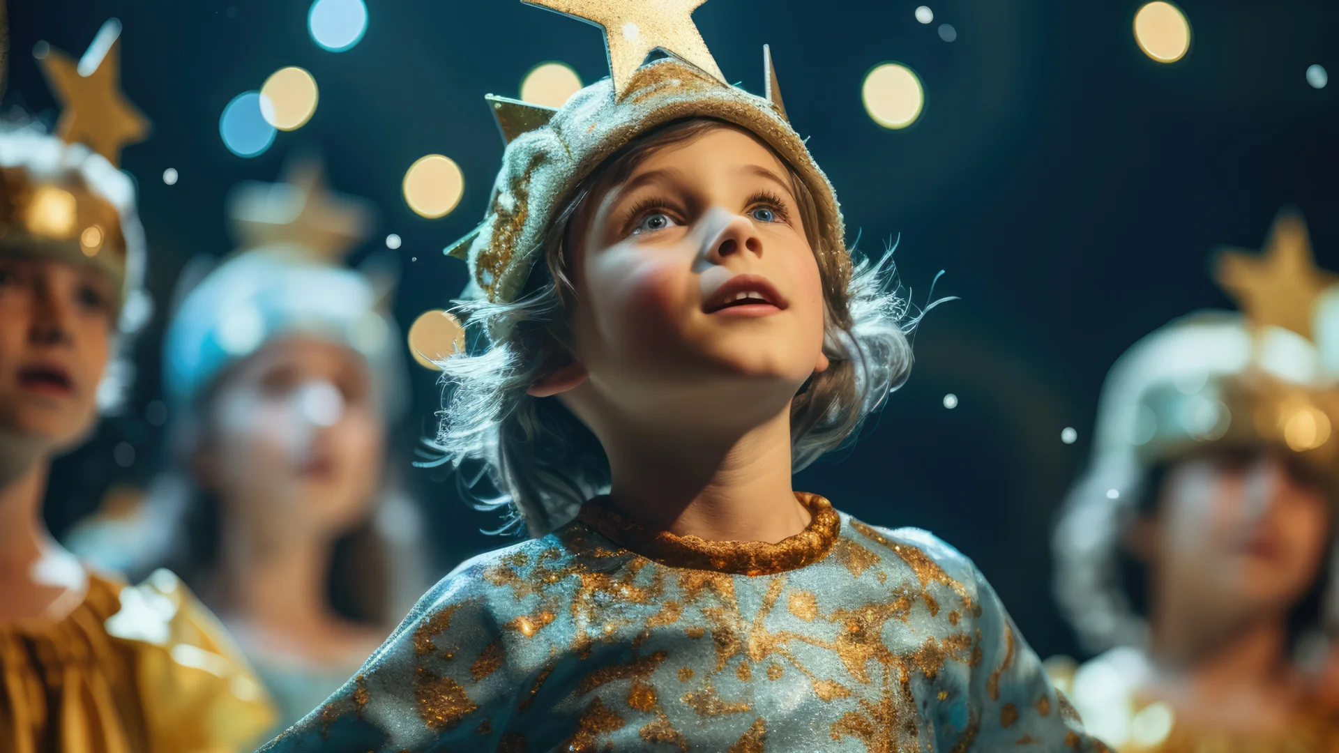 Des Jeunes Enfants Jouent Une Piece De Theatre Pour Celebrer La Journee Mondiale Du Theatre