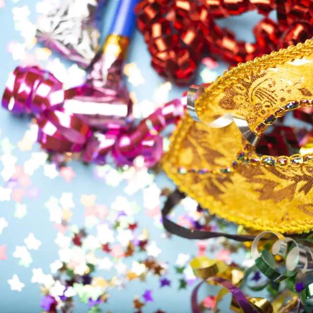 Gros Plan Sur La Decoration Du Cotillon Min