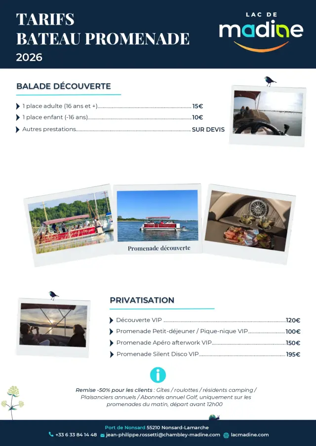 Tarifs Port Et Bateau Promenade 2026 Page 0003