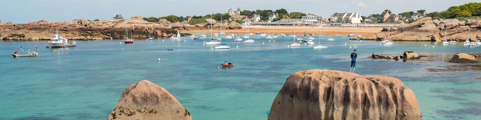 Trégastel - Vue sur le Coz Pors