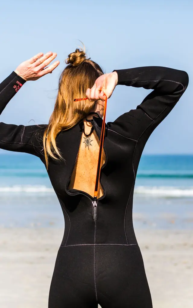 Longe-côte sur la plage de Trestel à Trévou-Tréguignec