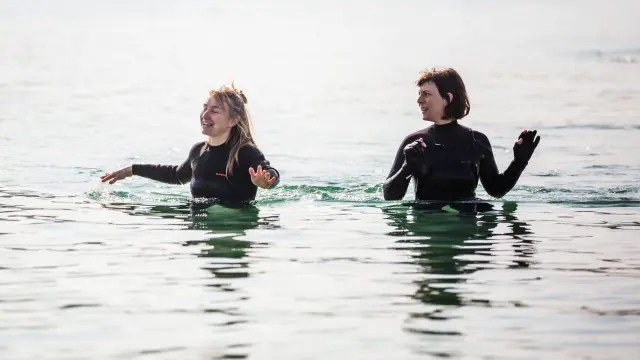Longe-côte sur la plage de Trestel à Trévou-Tréguignec