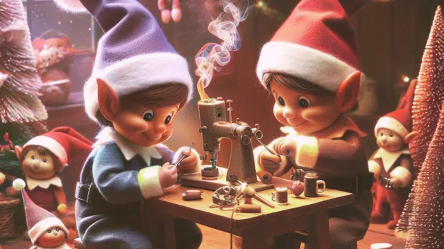 Deux lutins du Père-Noël