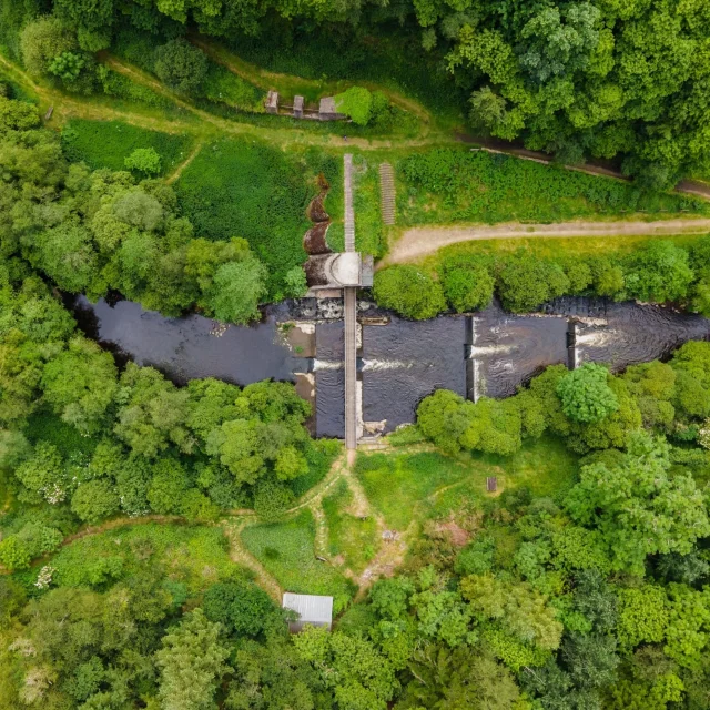 Barrage de Kernansquillec vue du ciel