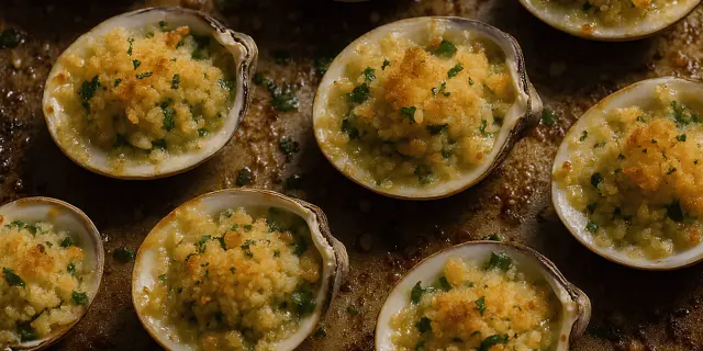 Palourdes farcies au beurre et à l'ail