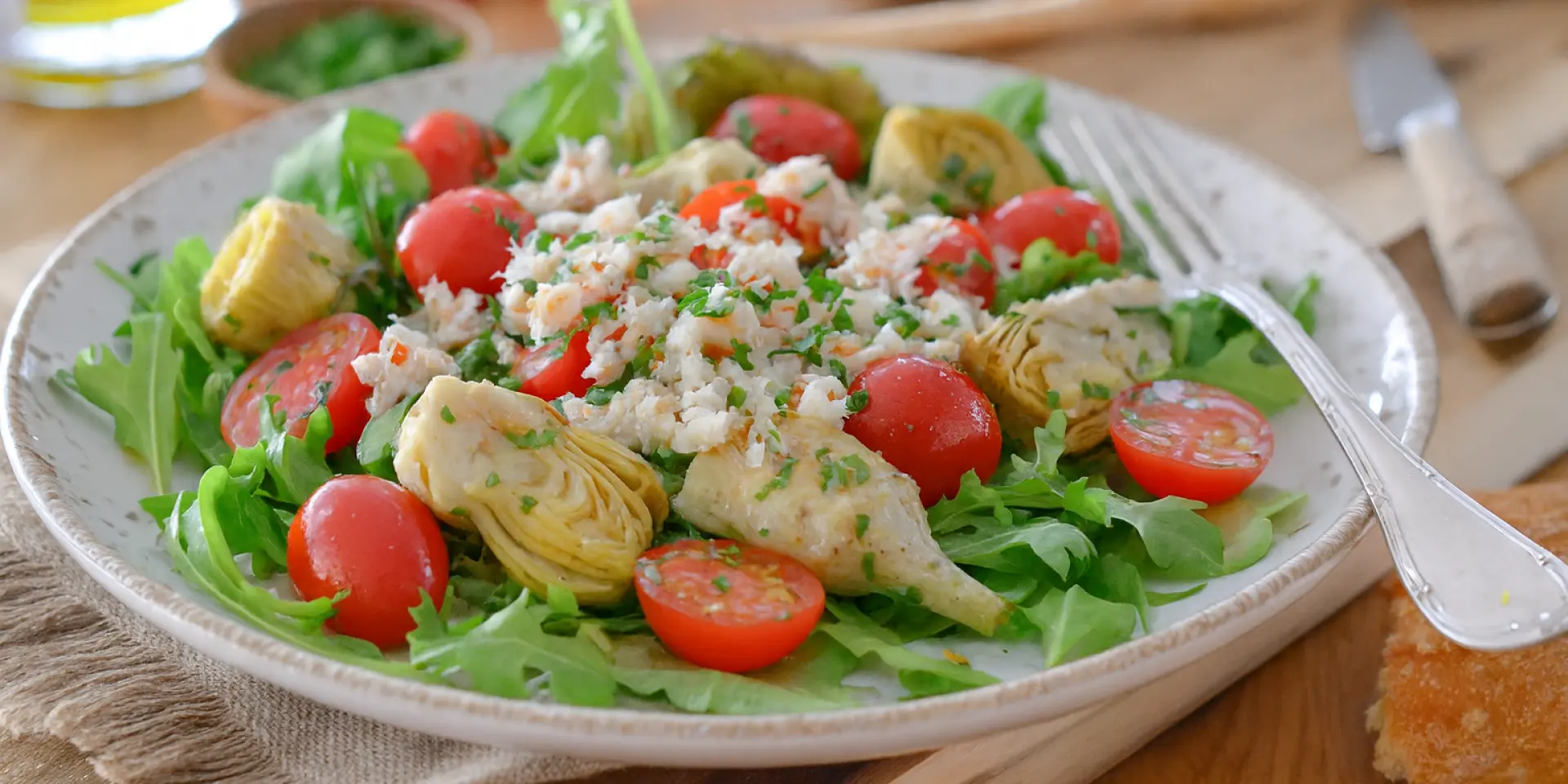 Salade Artichaut & Tourteau