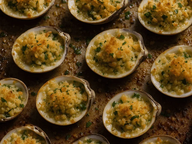 Palourdes farcies au beurre et à l'ail