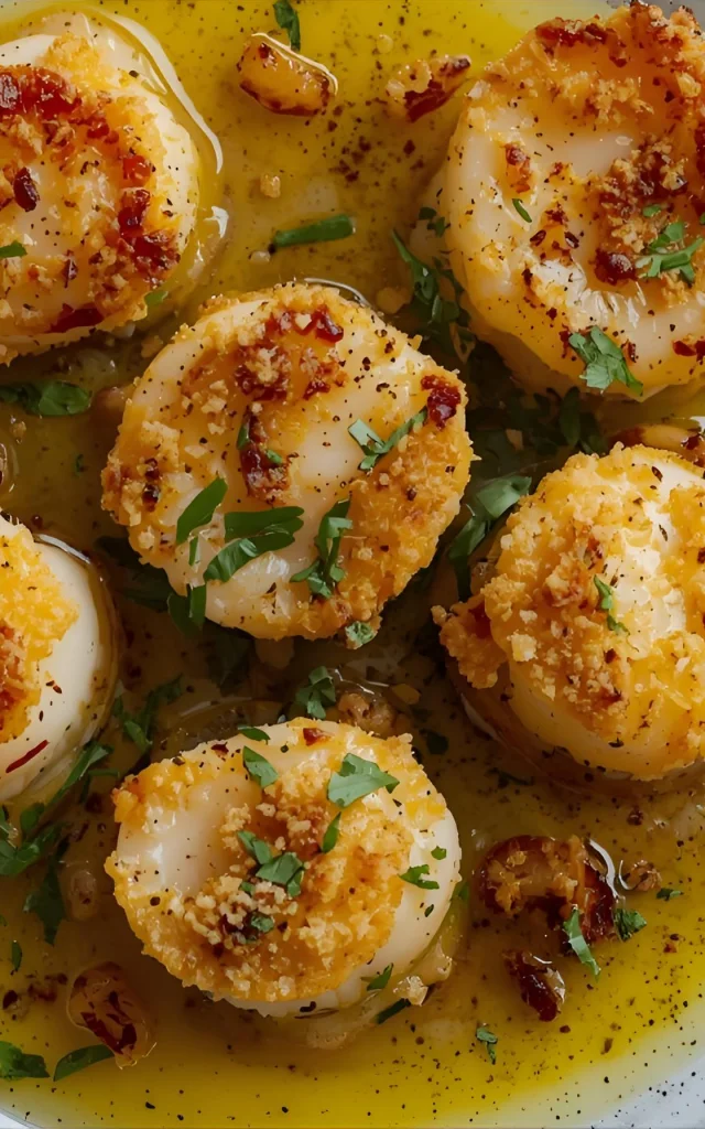 Jakobsmuschel nach bretonischer Art mit Paniermehl und Butter