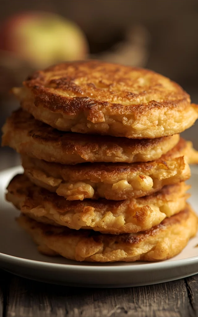 Several Apple Treguier Doughnuts That Look Like A Crushed Potato Patty