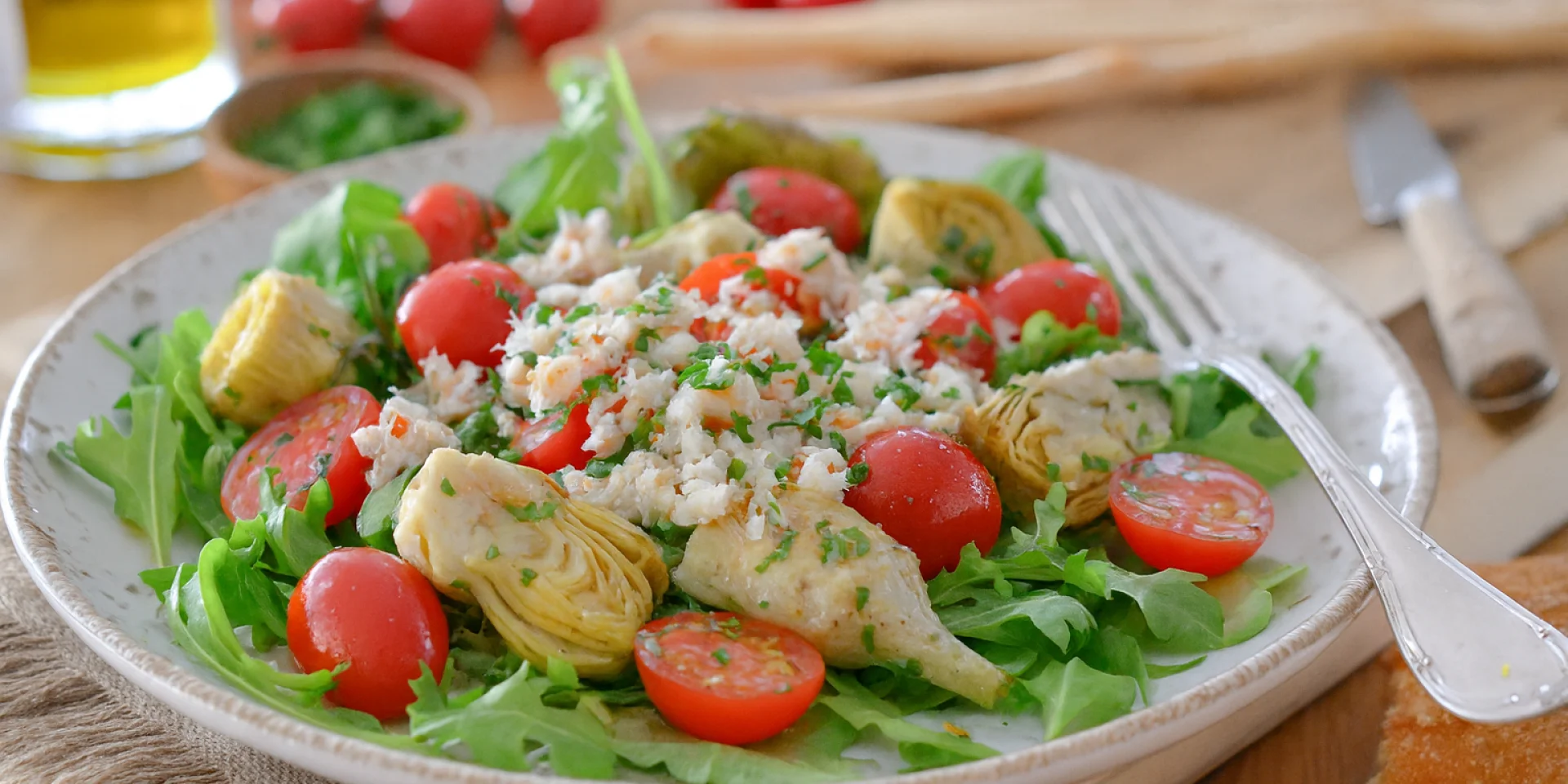 Salade Artichaut & Tourteau