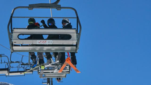 Télésiège station de ski de La Pierre (Béarn Pyrénées)