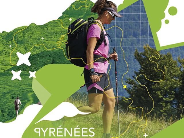 Carte des randonnées pédestres et trails en Pyrénées béarnaises