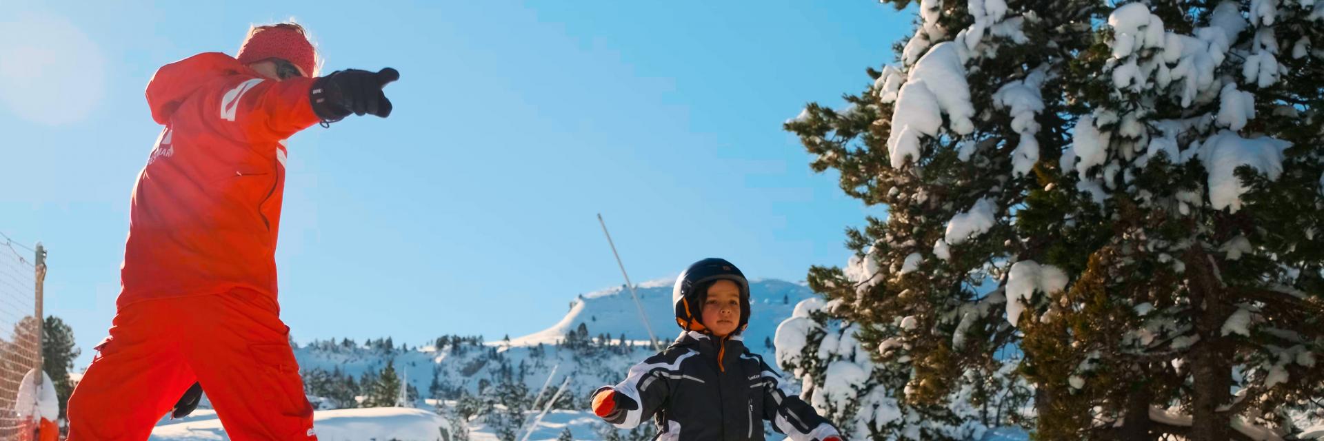 Apprentissage avec l'ESF de La Pierre Saint-Martin (Béarn, Pyrénées)