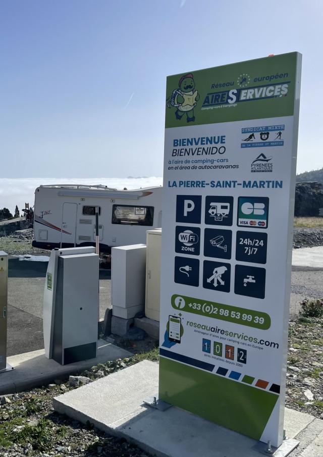 La nouvelle aire de stationnement camping-car dispose de 44 places à La Pierre Saint-Martin