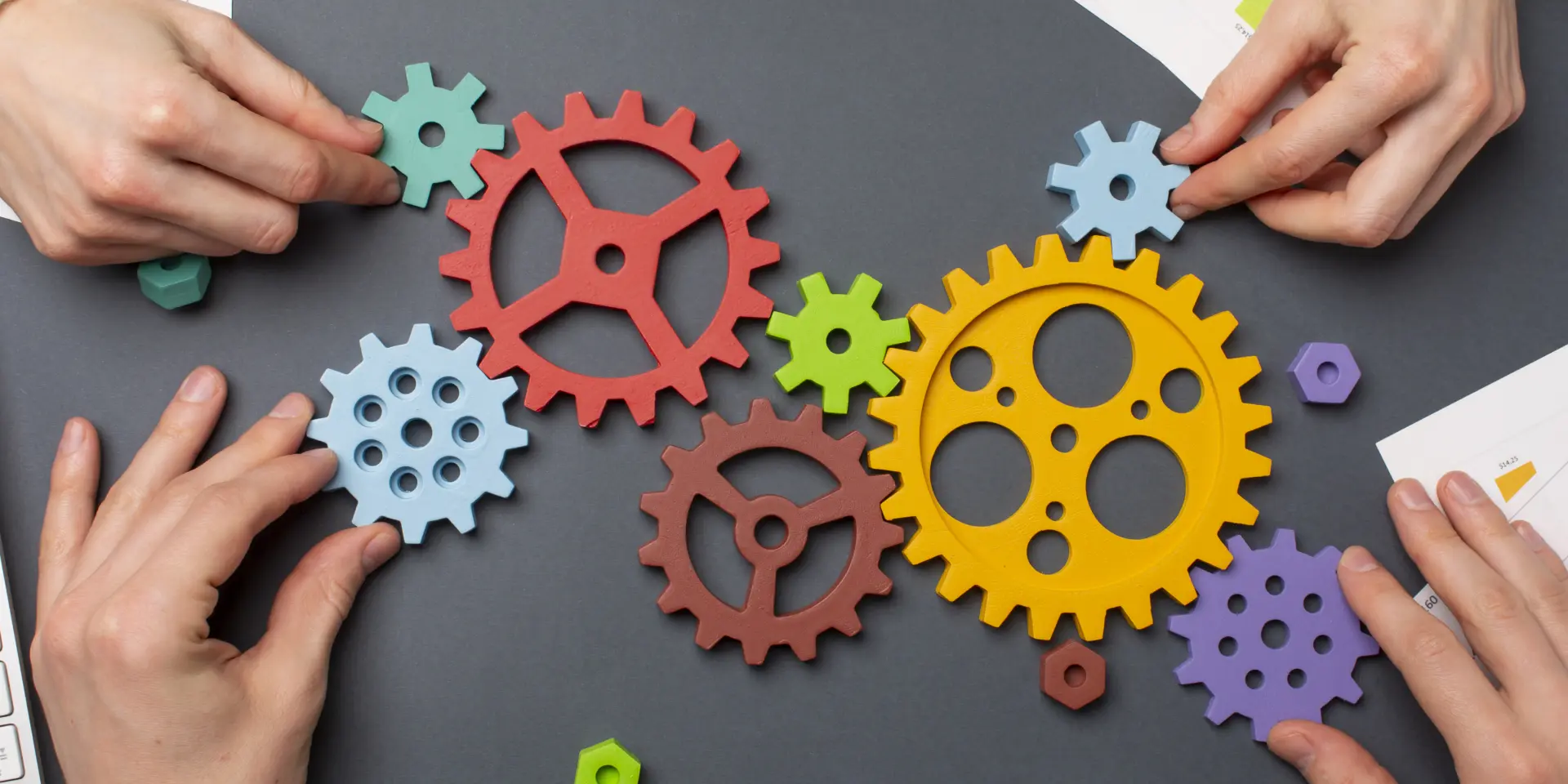 Still Life Business Roles With Various Mechanism Pieces