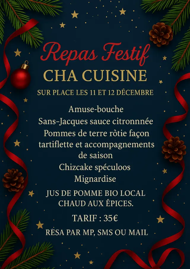 Menu Cha Cuisine 11-12 déc.