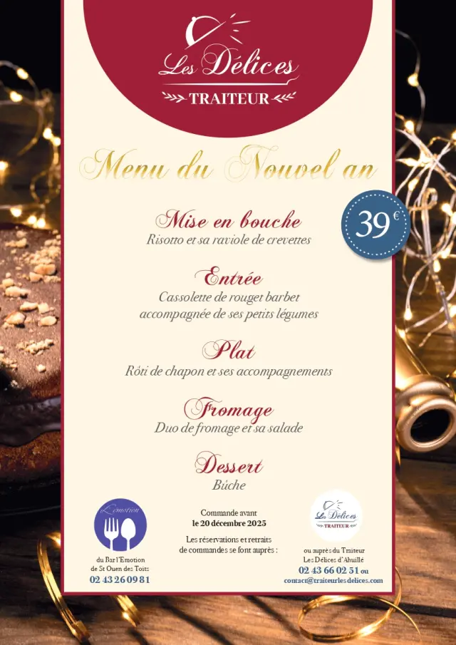 Les Délices - Menu Fetes