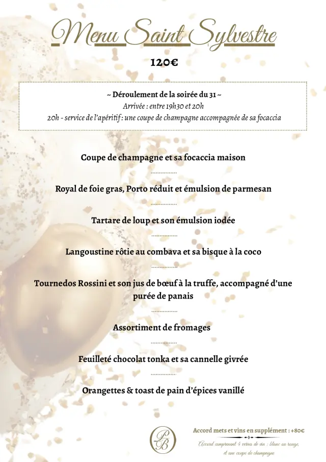 Menu De St Sylvestre 31 Decembre 2025 Page 0001