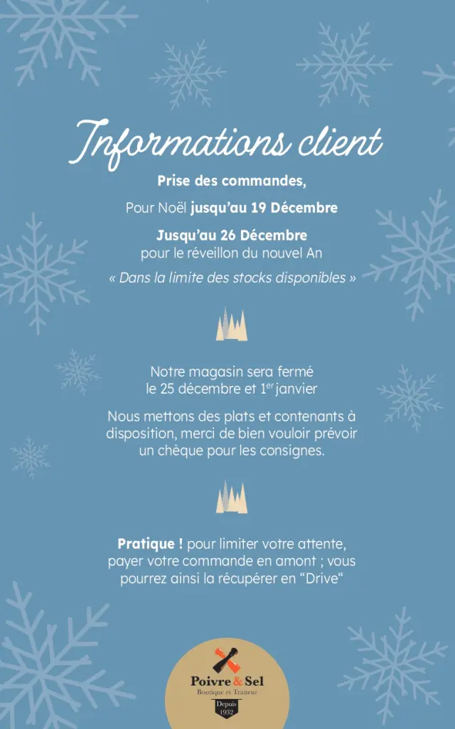 Poivre Sel Brochure Noel 2025