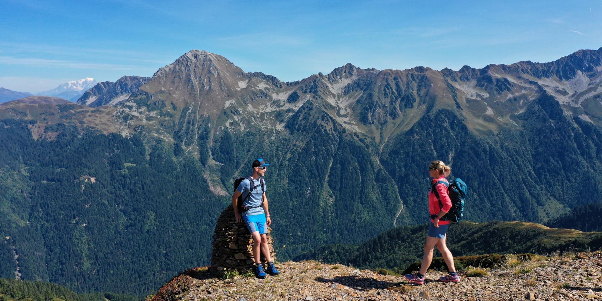 Balade en montagne au Collet avec vue sur le Montblanc