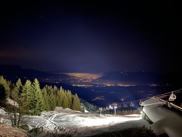 ski nocturne au Collet