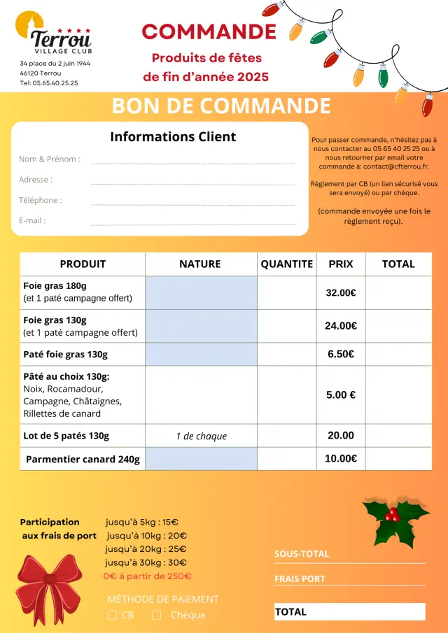 Document A4 Bon De Commande Moderne Simple Vert Blanc