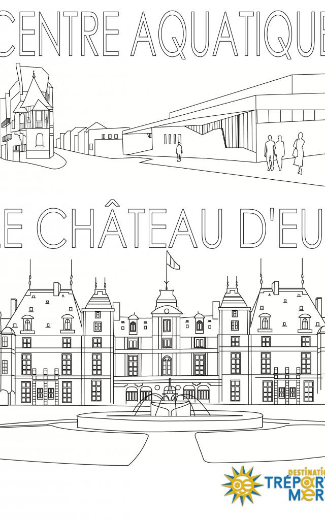 Centre Aquatique Et Chateau De Eu Coloriage