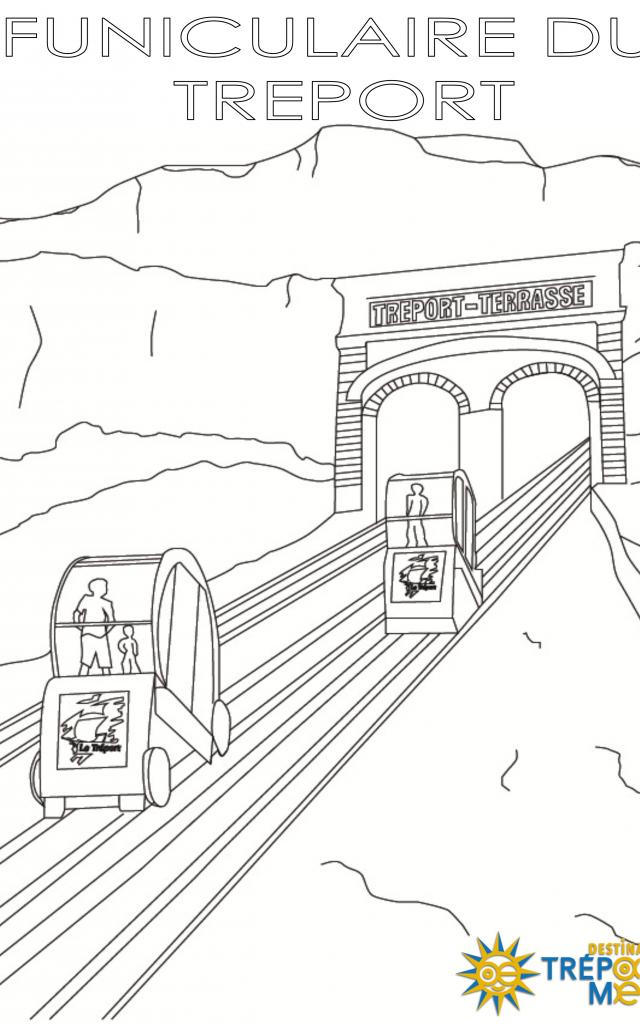 Funiculaire Du Treport Coloriage