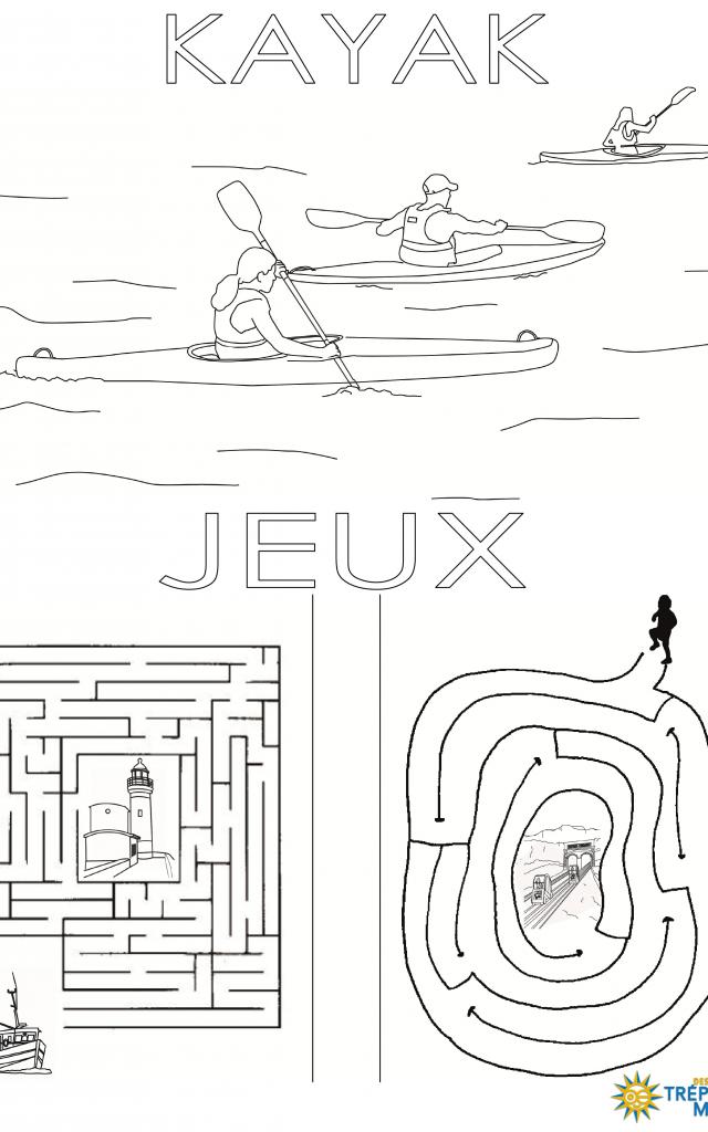 Kayak Et Jeux Coloriage