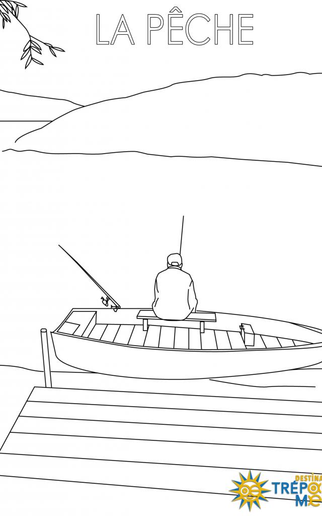 La Peche Coloriage