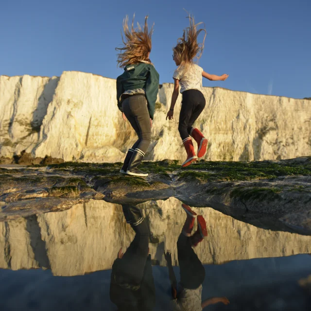 En famille sur l'estran