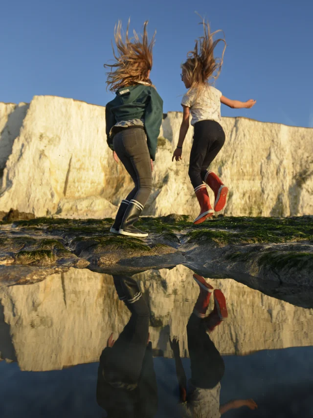 En famille sur l'estran