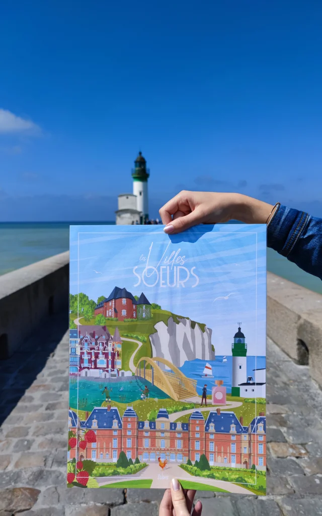 Affiche Destination Le Tréport-Mers illustrée