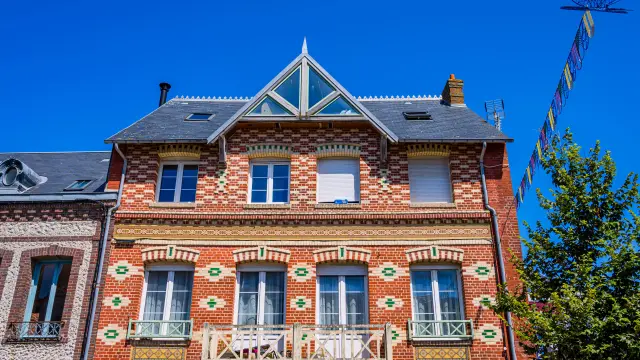 Ault, façade des villas du centre-ville