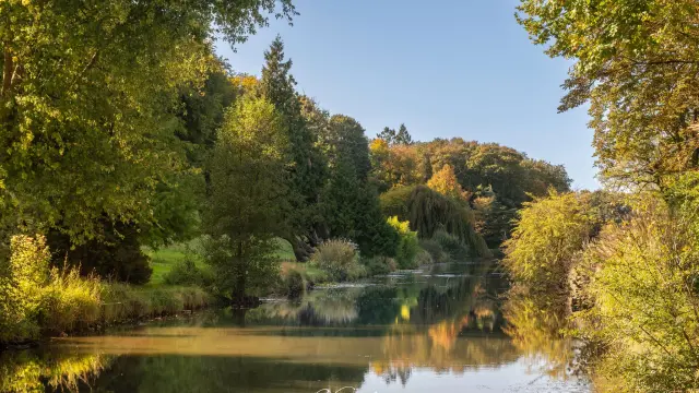 Eu, le parc du Château et son plan d'eau