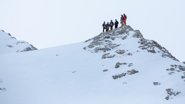 Compétition de freeride dans Le Dévoluy. French Freeride Series.