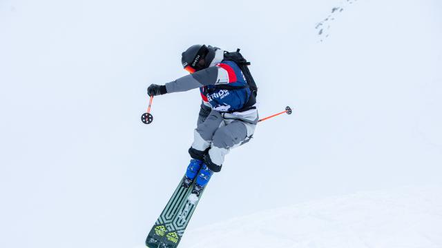 Compétition de freeride dans Le Dévoluy. French Freeride Series.