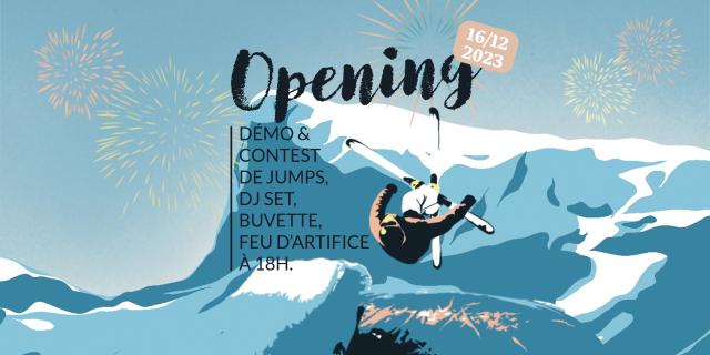 Affiche Opening de la station de ski du Dévoluy le 16 décembre.