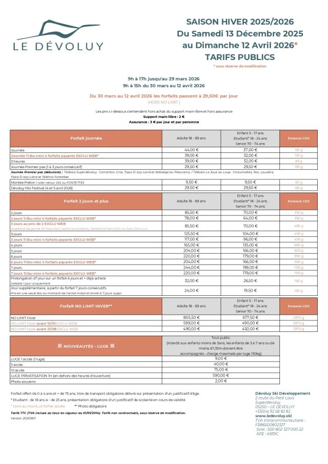 Winter 2026 Public Tariff 20251017 Page 0001