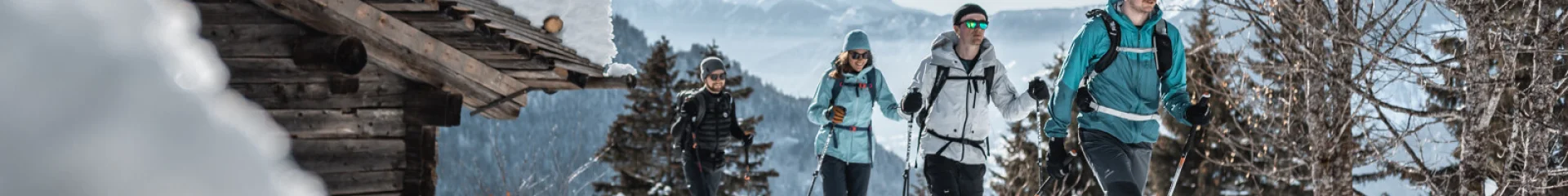Schneeschuhwandern in der Gruppe in Le Grand-Bornand