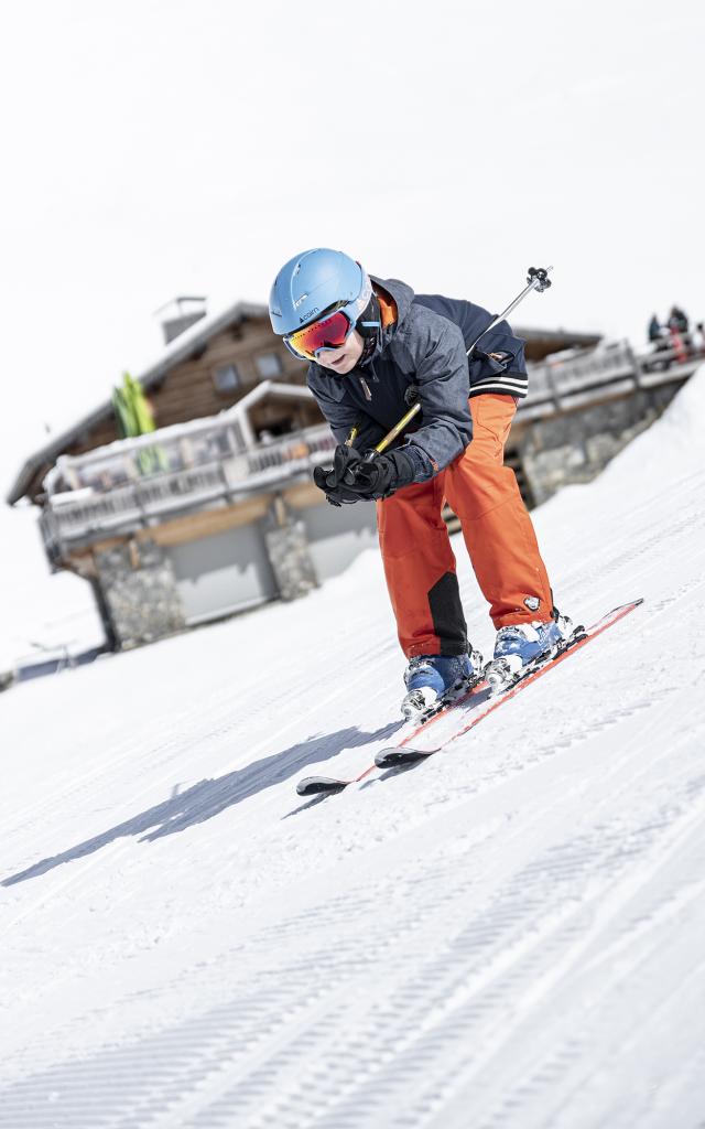 First glides in the beginners' areas of the Grand-Bornand ski area