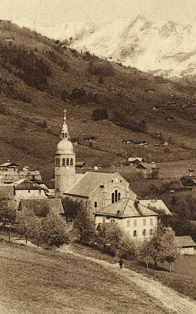 8 Fi 2931 Le Grand-bornand und die Aravis-Kette. Klischee Braun et Compagnie, Mulhouse-Dornach, [1900].