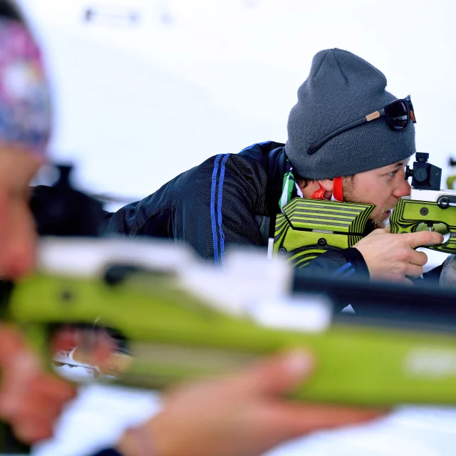 Grand Bornand village and winter sports resort in Haute Savoie Land of excellence for leisure and competition biathlon Biathlon sessions, introductory and advanced courses