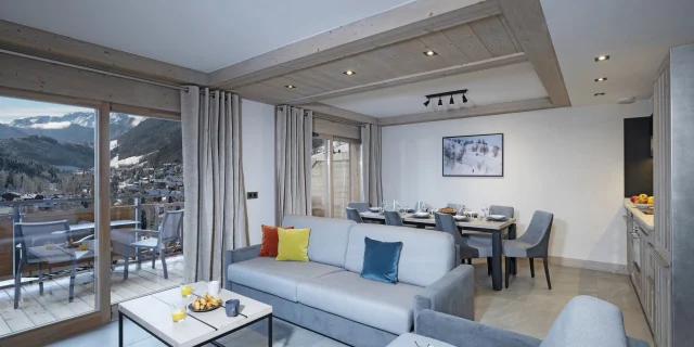 Intérieur d'un appartement d'une résidence de tourisme.