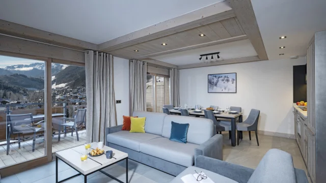Intérieur d'un appartement d'une résidence de tourisme.