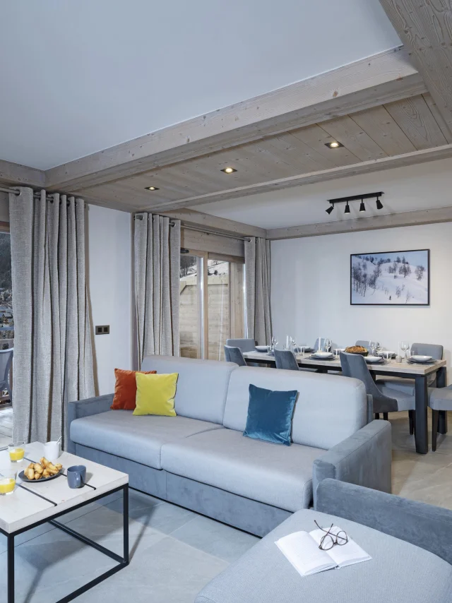 Intérieur d'un appartement d'une résidence de tourisme.